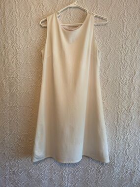 Jude Connally Beth Sleeveless White Midi A-Line Dress, Medium